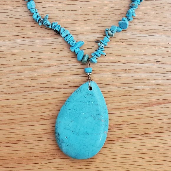 Apt. 9 Jewelry - Apt. 9 Turquoise Teardrop Stone Pendant Necklace